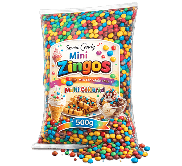 Mini Zingo's Multi Coloured Chocolate Balls for Sale | Ice Cream & Dessert Topping | Smart Candy