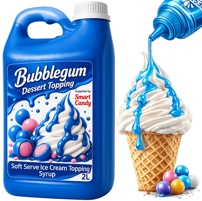 Bubblegum Soft Serve Dessert Topping Syrup 2L for Sale | Smart Candy