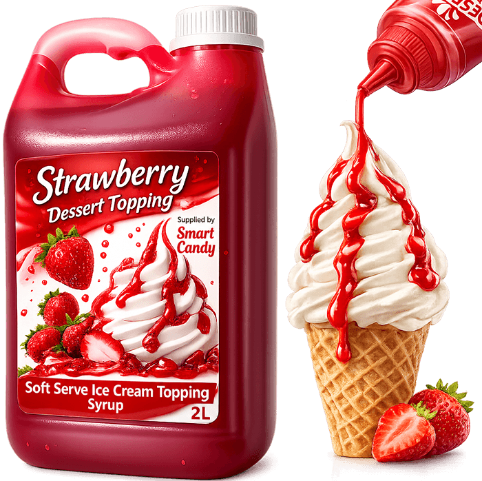 Strawberry Dessert Topping Syrup 2L for Soft Serve | Smart Candy