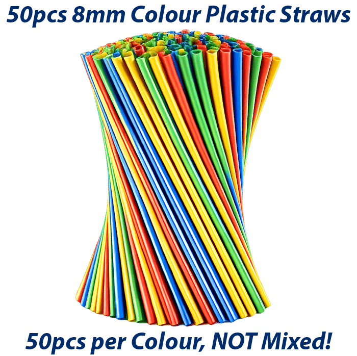 COLOURED Straws For Sale #1 BEST Supplier of 8mm Plastic STRAWS
