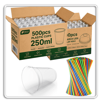 Slush Cups and Lids with Straws Supplier South Africa | Smart Candy