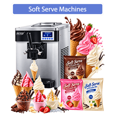 Commercial soft serve machines for sale in South Africa supplied by Smart Candy, suitable for ice cream shops, restaurants, cafés, takeaways, events, and dessert businesses.
